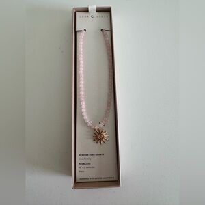 Luna Norte Sun Rose Quartz Necklace
